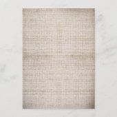 Rustieke Burlap String Lights Wedding Details Kaar Informatiekaartje (Achterkant)
