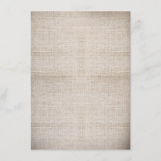 Rustieke Burlap String Lights Wedding Details Kaar Informatiekaartje (Achterkant)