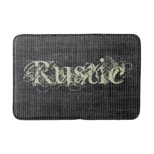 Rustieke Burlap textuur gepersonaliseerd type Badmat