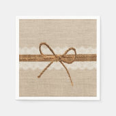 Rustieke Burlap Twine Country Bruiloft Servet (Voorkant)