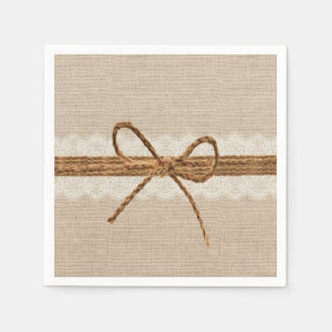 Rustieke Burlap Twine Country Bruiloft Servet