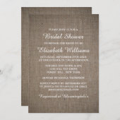 Rustieke Burlap Vrijgezellenfeest Kaart (Voorkant / Achterkant)