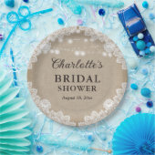 Rustieke Burlap Vrijgezellenfeest Papier Bord (Feest)