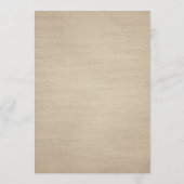 Rustieke Burlap Wedding Route - Huwelijk Welkom Programmakaart (Achterkant)