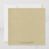 Rustieke Burlap White Lace & Bow Bridalshower Uitn Kaart (Achterkant)