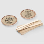 Rustieke Burlap Wood Lights Trouwprogramma Fan Handwaaier (Niet-gemonteerd)