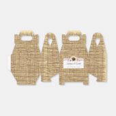 Rustieke Burlap Zonnebloem Boeket Bruiloft Bedankdoosjes (Uitgevouwen)