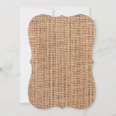 Rustieke Burlap Zonnebloem Bruidsdouche Uitnodigin Kaart (Achterkant)