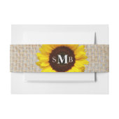 Rustieke Burlap Zonnebloem gepersonaliseerd Uitnodigingen Wikkel (Voorkant Voorbeeld)