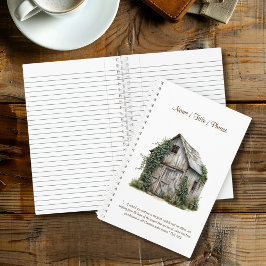 Rustieke Business Gepersonaliseerde Medium Spiral Notitieboek