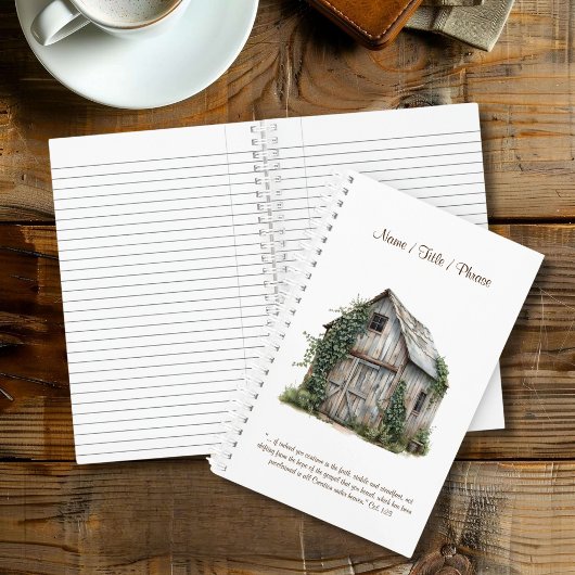 Rustieke Business Gepersonaliseerde Medium Spiral Notitieboek