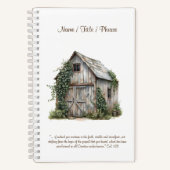 Rustieke Business Gepersonaliseerde Medium Spiral Notitieboek (Voorkant)