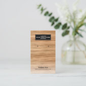 Rustieke Business Logo Earring Display Visitekaartje (Staand voorkant)