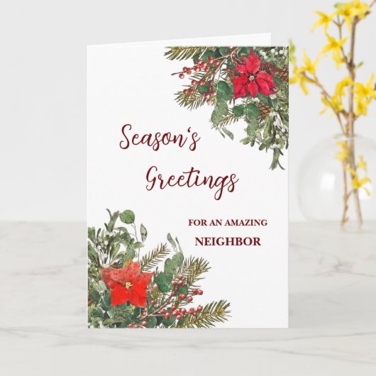 Rustieke buurman kerstvakantie kaart (Gele Bloem)