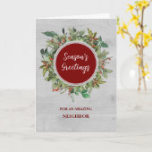 Rustieke buurman kerstvakantie kaart (Gele Bloem)