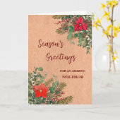 Rustieke buurman kerstvakantie kaart (Gele Bloem)