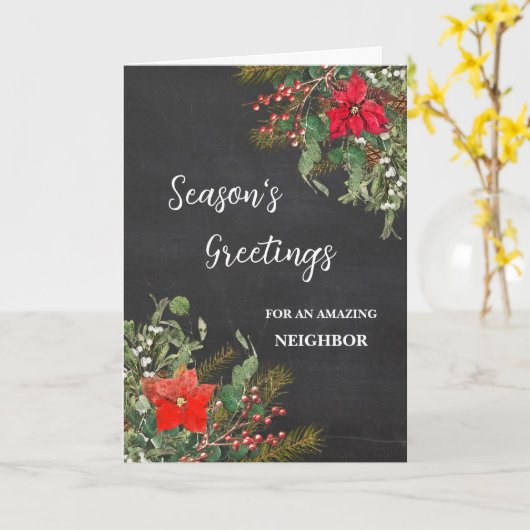 Rustieke buurman kerstvakantie kaart (Gele Bloem)