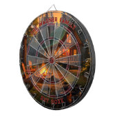 Rustieke Cabin Custom Familienaam Vastgestelde Dat Dartbord (Voorkant Rechts)