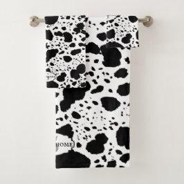 Rustieke Cabin Koeienhuid Print Gezellige Boerderi Bad Handdoek