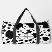 Rustieke Cabin Koeienhuid Print Gezellige Boerderi Plunjezak (Achterkant)