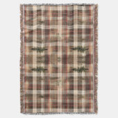 Rustieke Cabin Plaid met pijnbomen Deken (Voorkant Verticaal)