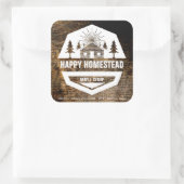 Rustieke Cabin Sjabloon Eten Label (Tas)