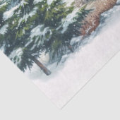 Rustieke Cabin Winter Waterverf Decoupage Tissuepapier (Detail)