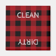 Rustieke Cabine Rood en Zwart Vaatwasser