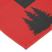 Rustieke Cabine Rood Plaid Zwart Moose Bomen Tafelkleed (Gekanteld)