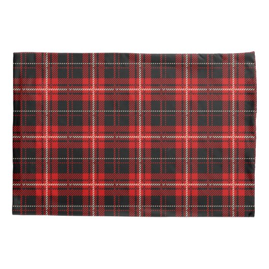 Rustieke Cabine Rood Plaid Zwart Moose Kussensloop (Achterkant)
