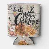 Rustieke cabinestijl en hout Boerderij Kerstmis Blikjeskoeler (Voorkant)