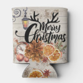 Rustieke cabinestijl en hout Boerderij Kerstmis Blikjeskoeler (Achterkant)