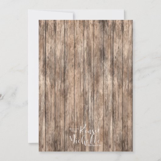 Rustieke Cactus Bruiloft Feest Spel-Hij/Zij Zei Kaart (Achterkant)