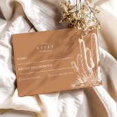 Rustieke Cactus Desert Landschap Wedding RSVP Kaartje