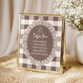 Rustieke Café Bebe Coffee Bar Baby Shower Poster