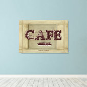 Rustieke Café Keuken Canvas Print - Verweerde Verf (Insitu (Houten vloer))