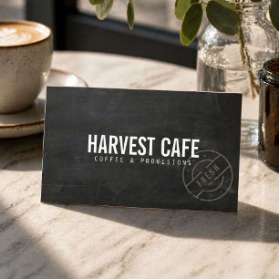 Rustieke Café Koffiezaak Krijtbord Visitekaartje