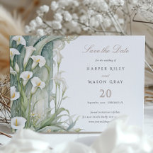 Rustieke Calla Lily Save The Date Wedding