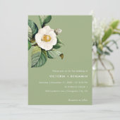 Rustieke Camelia Bloemen Salie Minimale Eenvoudige Kaart (Staand voorkant)