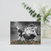 Rustieke Camo Country Photo Sla de datumkaarten op Aankondigingskaart (Staand voorkant)