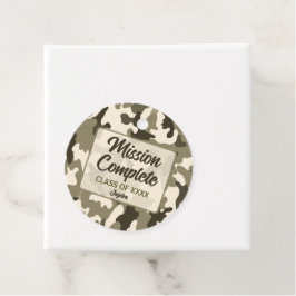 Rustieke Camouflage Aardetinten van Bruin & Beige Bedankjes Labels