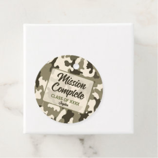 Rustieke Camouflage Aardetinten van Bruin & Beige Bedankjes Labels