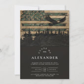 Rustieke Camouflage Vlag Militair Afstuderen met E Kaart (Voorkant)