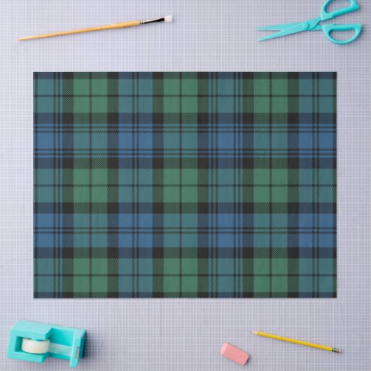 Rustieke Campbell Plaid Blauw Groen Tartan Tissuepapier (Craft)