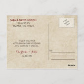 Rustieke Camping Bruiloft Dank U Briefkaart (Achterkant)