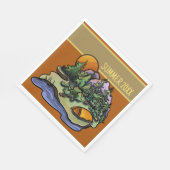 Rustieke camping gepersonaliseerde picknick servet (Hoek)