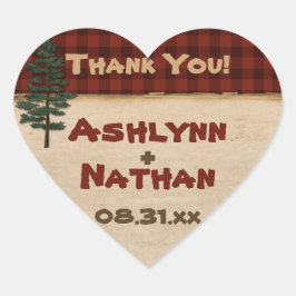 Rustieke camping "Glamping" bruiloft gunst Sticker