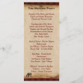 Rustieke Camping Glamping Natuur Trouwprogramma Programmakaart (Achterkant)