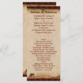 Rustieke Camping Glamping Natuur Trouwprogramma Programmakaart (Voorkant / Achterkant)