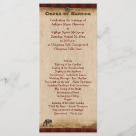 Rustieke Camping Glamping Natuur Trouwprogramma Programmakaart